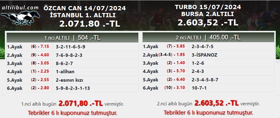 DÜN (14/07/2024)ÖZCAN CAN BUGÜN(15/07/2024) TURBO NEREDEYSE TUTTURMADIĞIMIZ GÜN YOK.